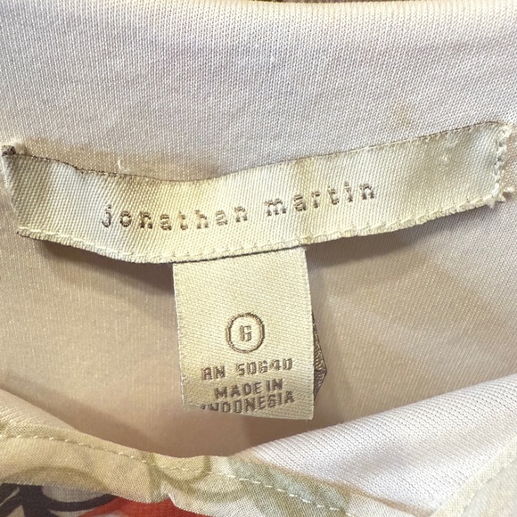 Jonathan Martin Orange and Blue Floral Midi Dress - Picture 4 of 8